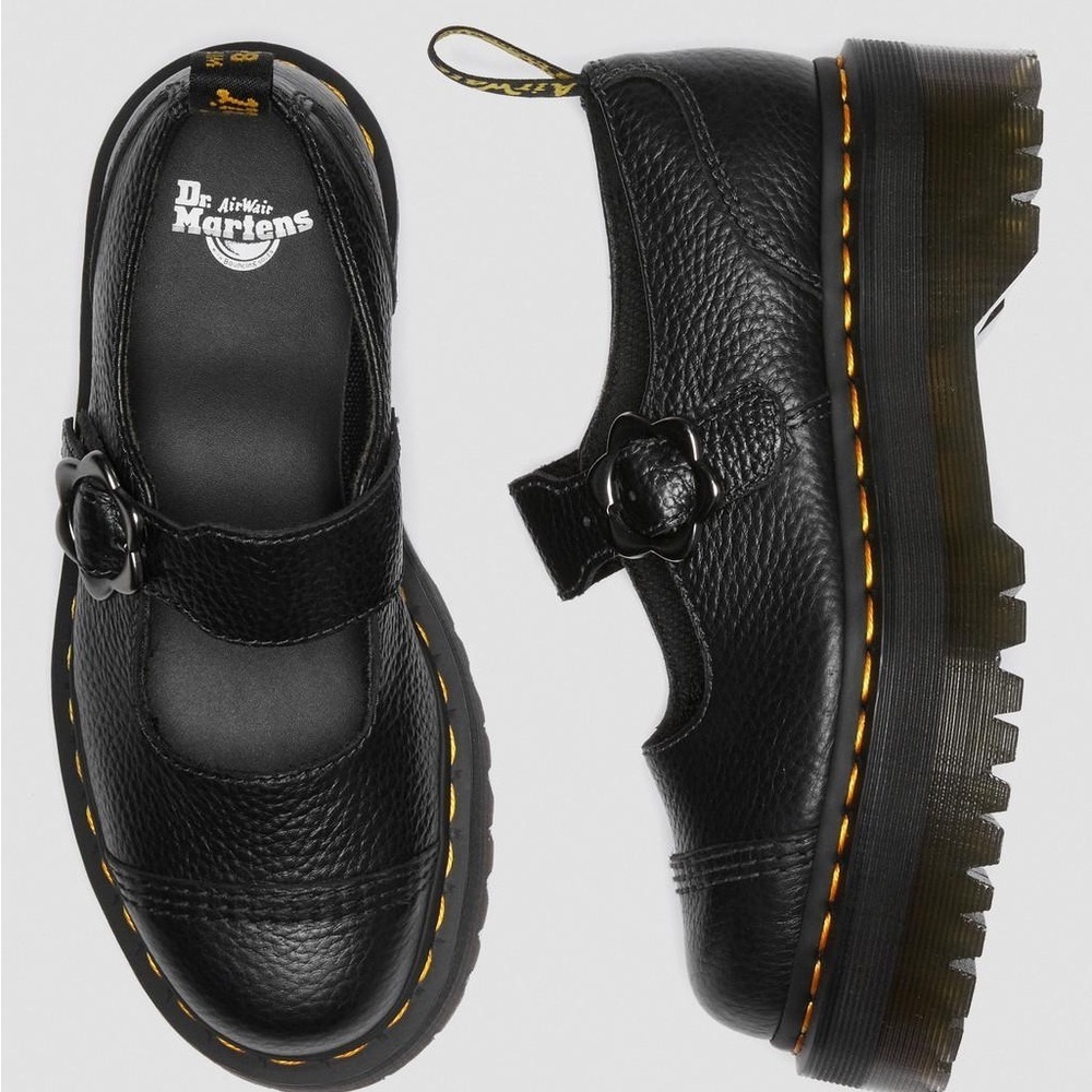 Dr. Martens Black Platform Mary Jane Shoes - Picture 4 of 11